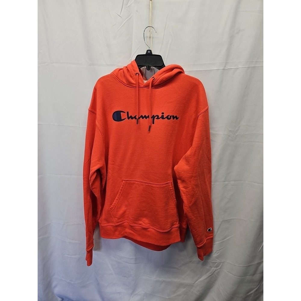 Champion Men's Coral Pink Heavyweight Hoodie‎ Sweatshirt Size Large